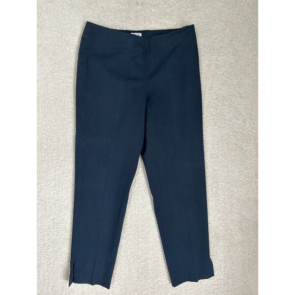 Brunello Cucinelli Womens Navy Blue Work Trousers Size 8 Made in Italy Cotton - Picture 1 of 7
